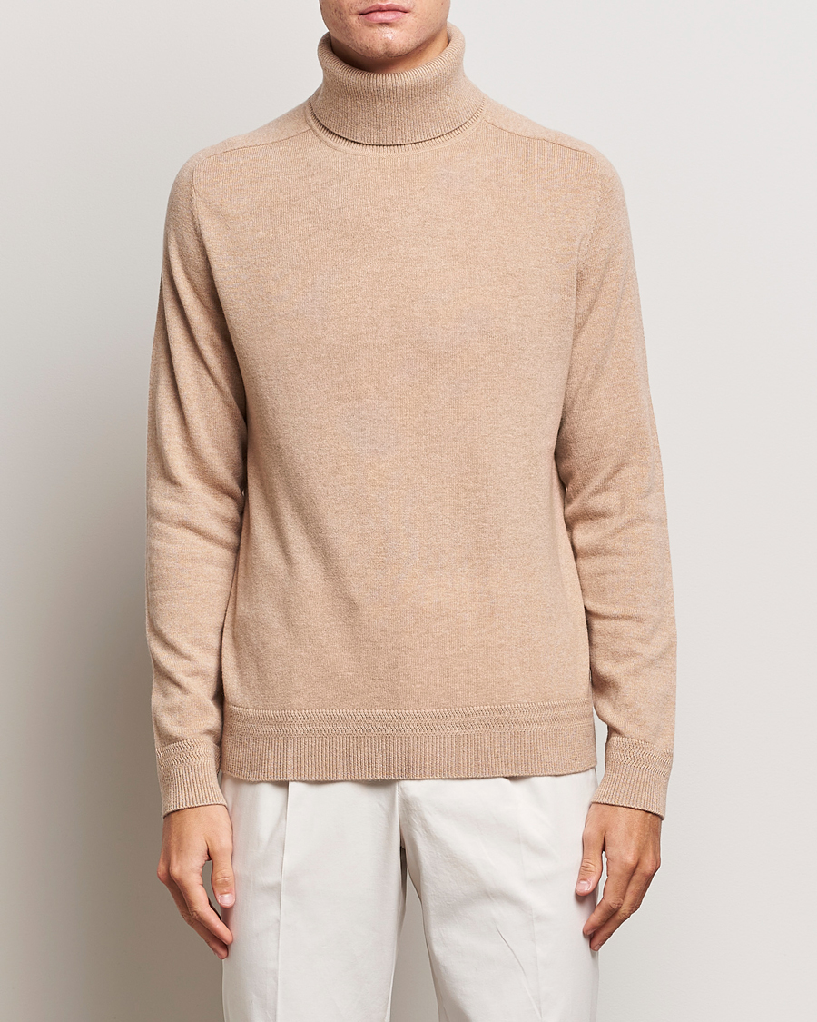 Herren | Pullover | Morris Heritage | Dalton Wool/Cashmere Rollneck Camel