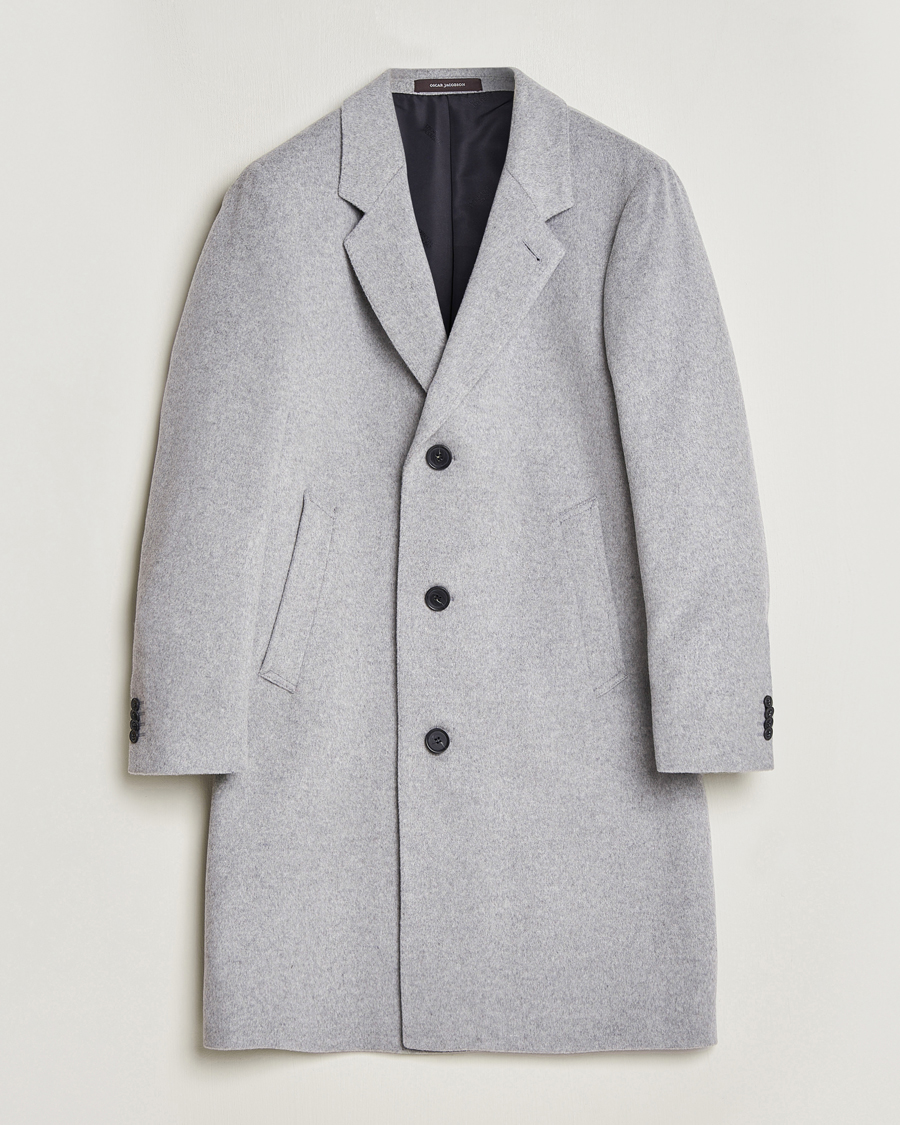 Herren | Jacken | Oscar Jacobson | Shaw Wool/Cashmere Coat Light Grey