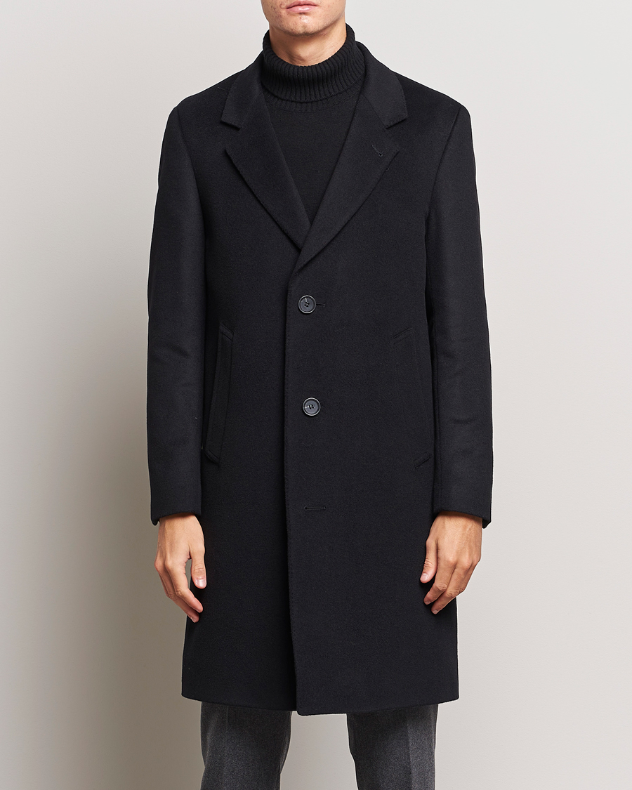 Herren | Jacken | Oscar Jacobson | Shaw Wool/Cashmere Coat Black