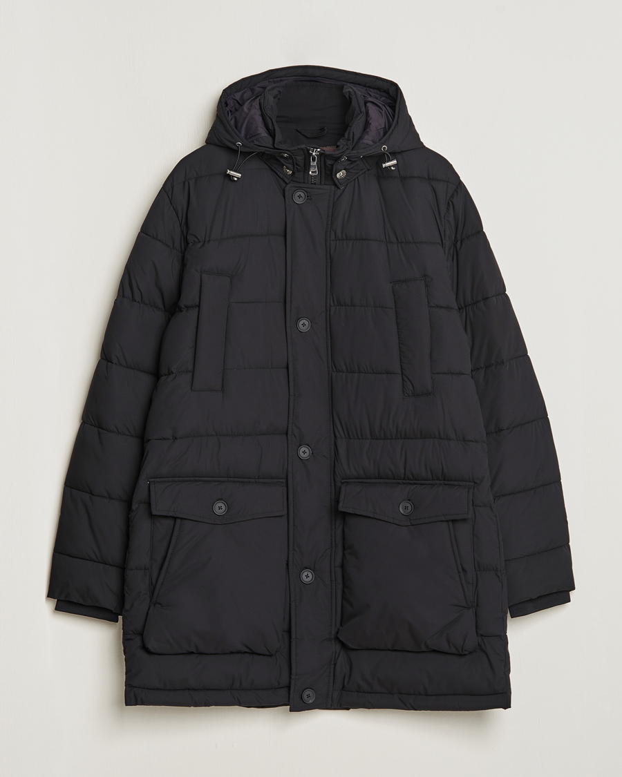 Herren | Jacken | Oscar Jacobson | Stormar Padded Nylon Parka Black