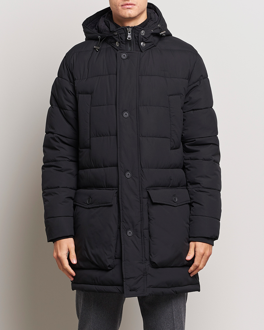 Herren | Jacken | Oscar Jacobson | Stormar Padded Nylon Parka Black