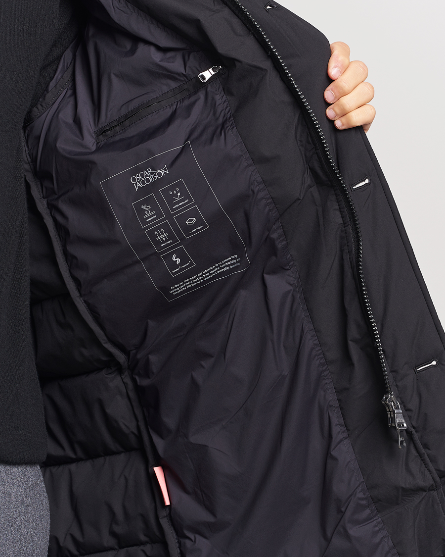 Herren | Jacken | Oscar Jacobson | Stormar Padded Nylon Parka Black
