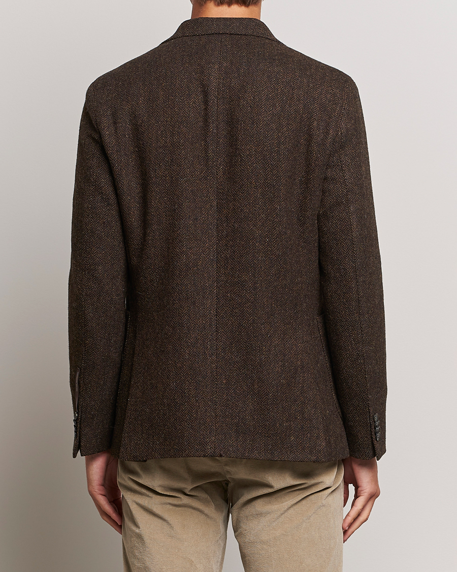 Herren | Sakkos | Oscar Jacobson | Fogerty Moon Herringbone Tweed Blazer Brown