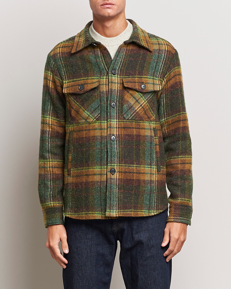 Herren | An overshirt occasion | Oscar Jacobson | Maverick Moon Checked Overshirt Green