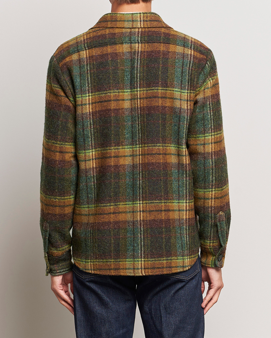 Herren | Hemden | Oscar Jacobson | Maverick Moon Checked Overshirt Green