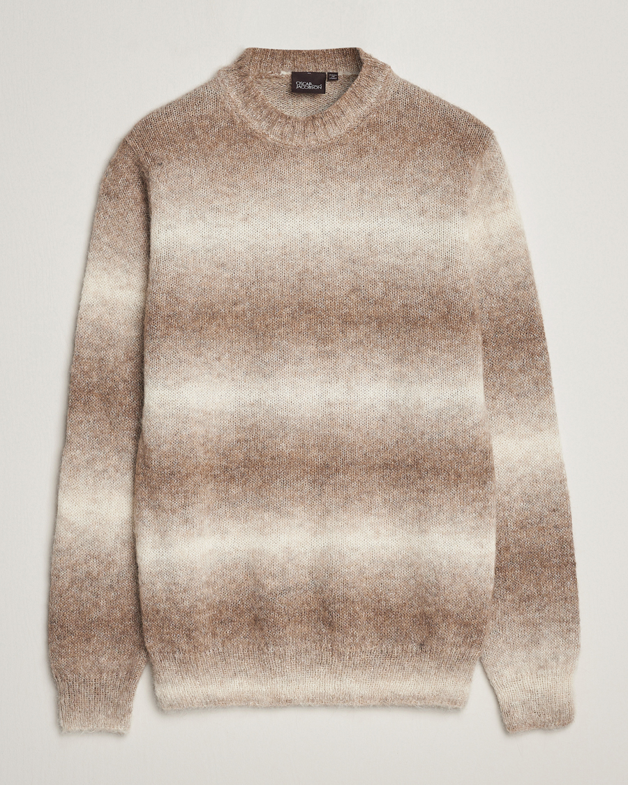 Herren | Pullover | Oscar Jacobson | Valter Alpaca Knitted Sweater Beige