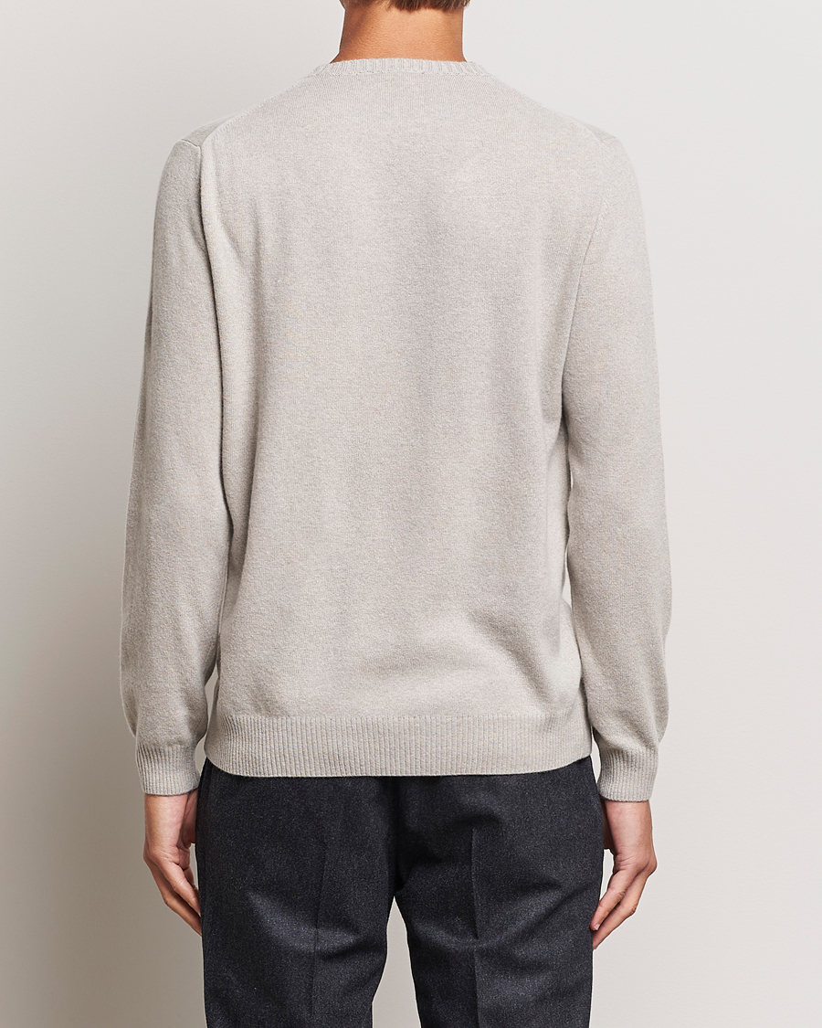 Herren | Pullover | Oscar Jacobson | Valter Wool/Cashmere Round Neck Light Beige