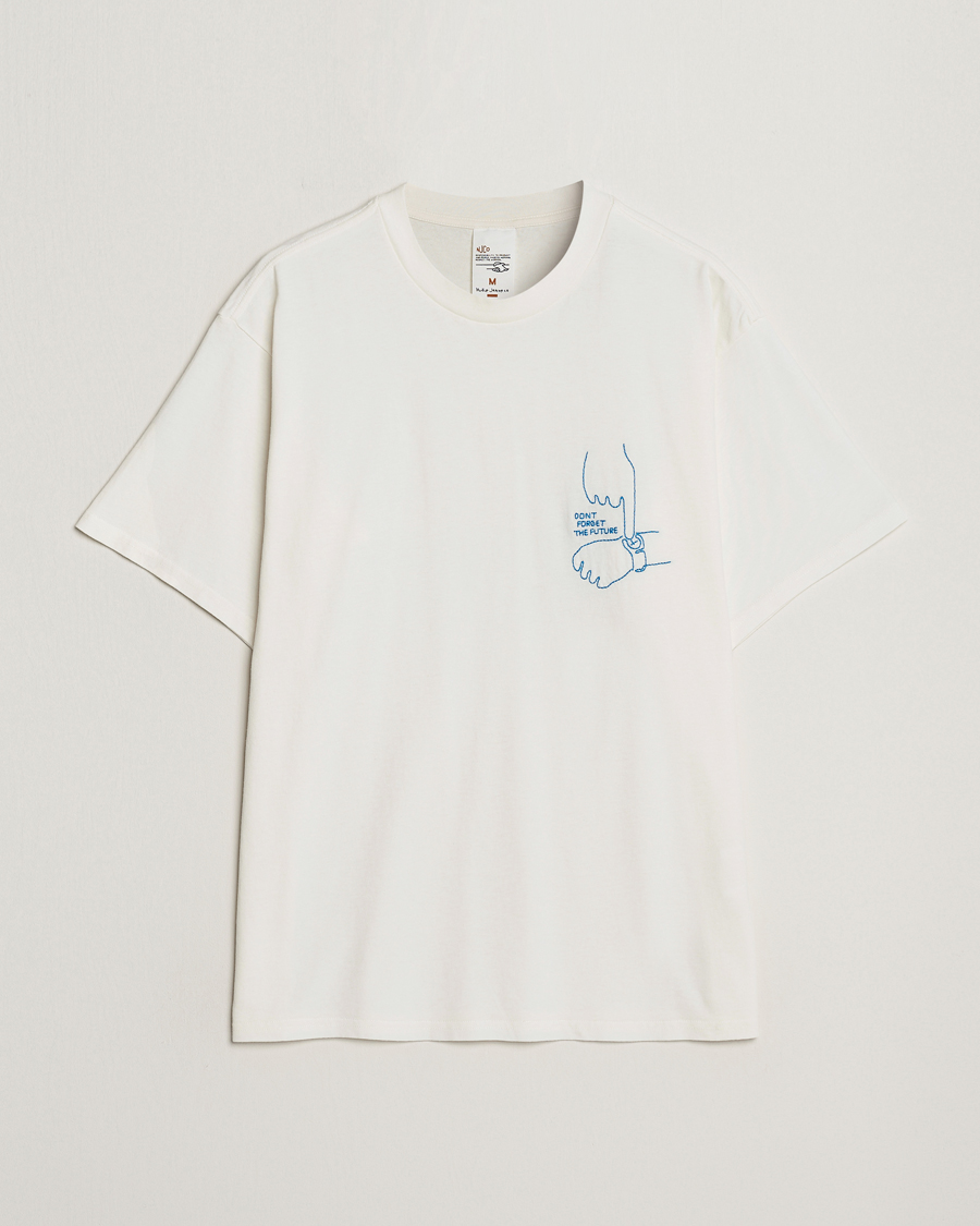 Herren | T-Shirts | Nudie Jeans | Koffe Future Crew Neck T-Shirt Off White