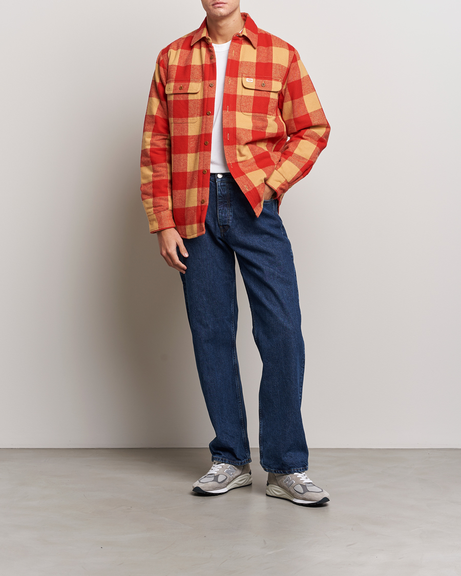 Herren | Jacken | Nudie Jeans | Glenn Padded Checked Shirt Jacket Red