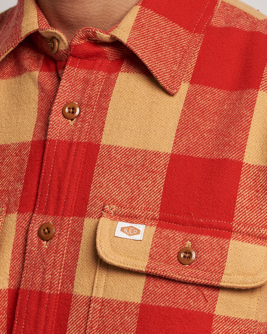 Herren | Jacken | Nudie Jeans | Glenn Padded Checked Shirt Jacket Red
