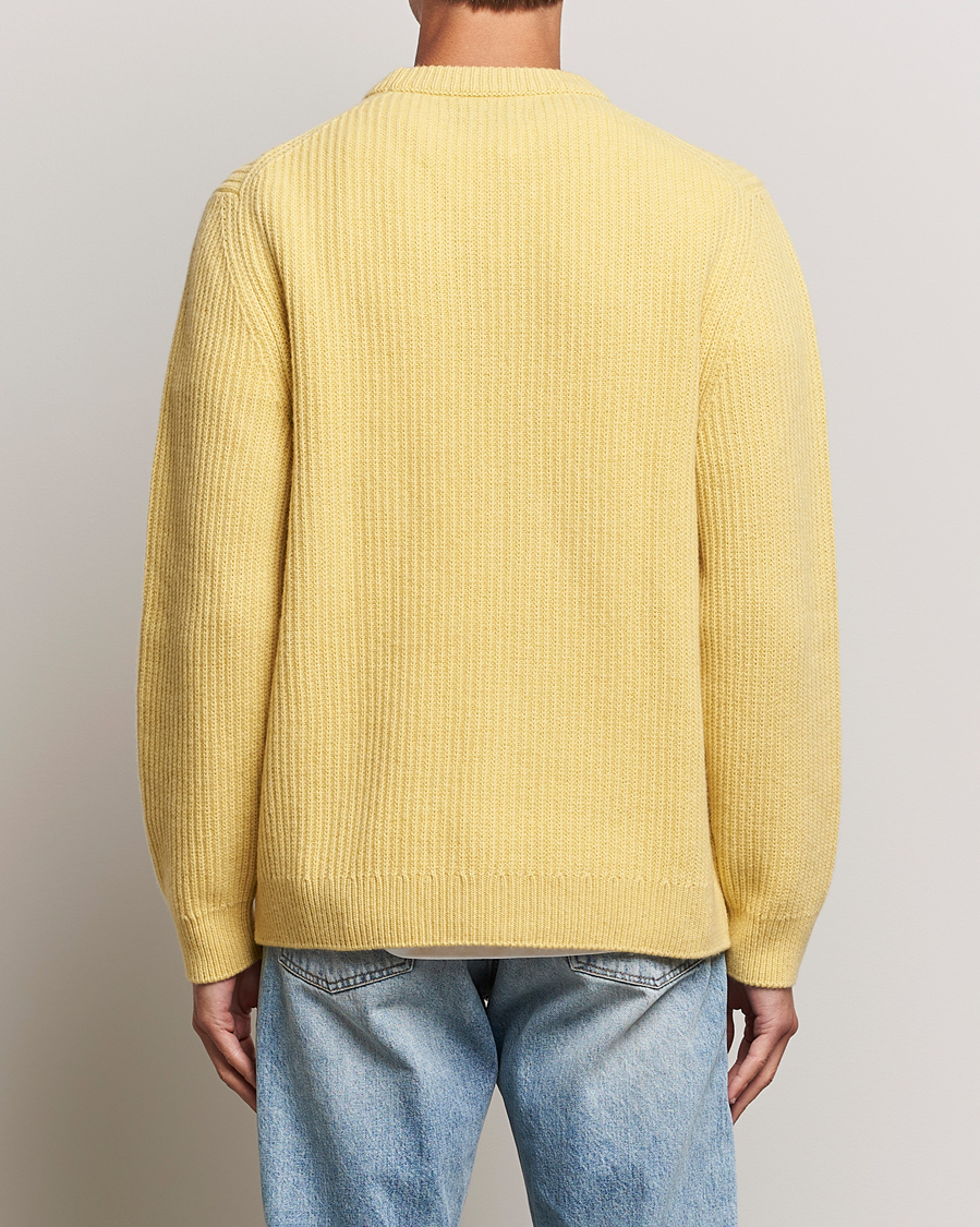 Herren | Pullover | Nudie Jeans | August Wool Rib Knitted Sweater Citra Yellow