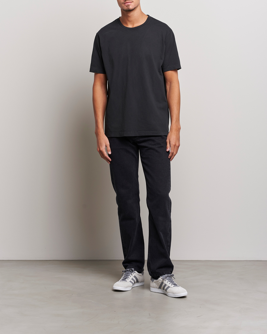 Herren | T-Shirts | Nudie Jeans | Uno Everyday Crew Neck T-Shirt Black