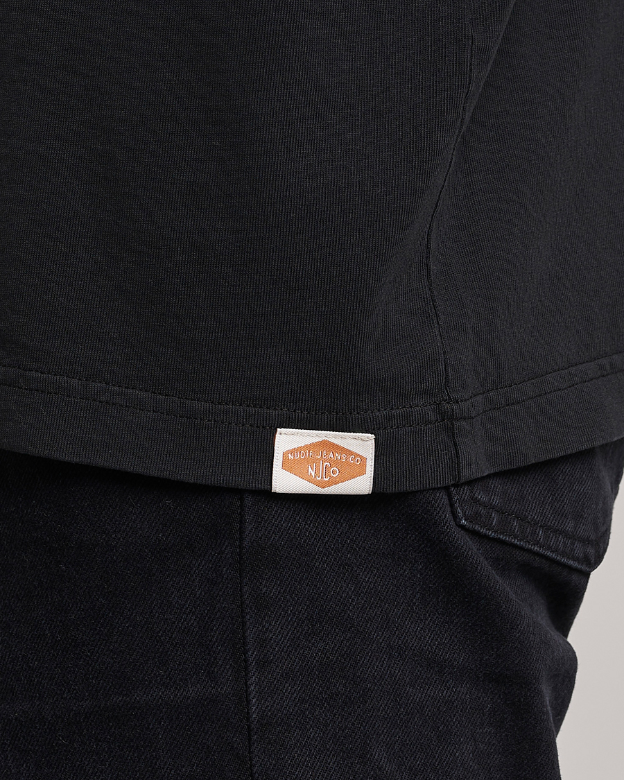 Herren | T-Shirts | Nudie Jeans | Uno Everyday Crew Neck T-Shirt Black