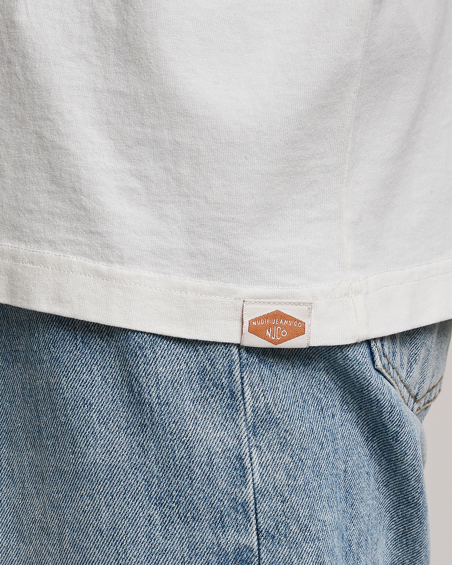 Herren | T-Shirts | Nudie Jeans | Uno Everyday Crew Neck T-Shirt Chalk White