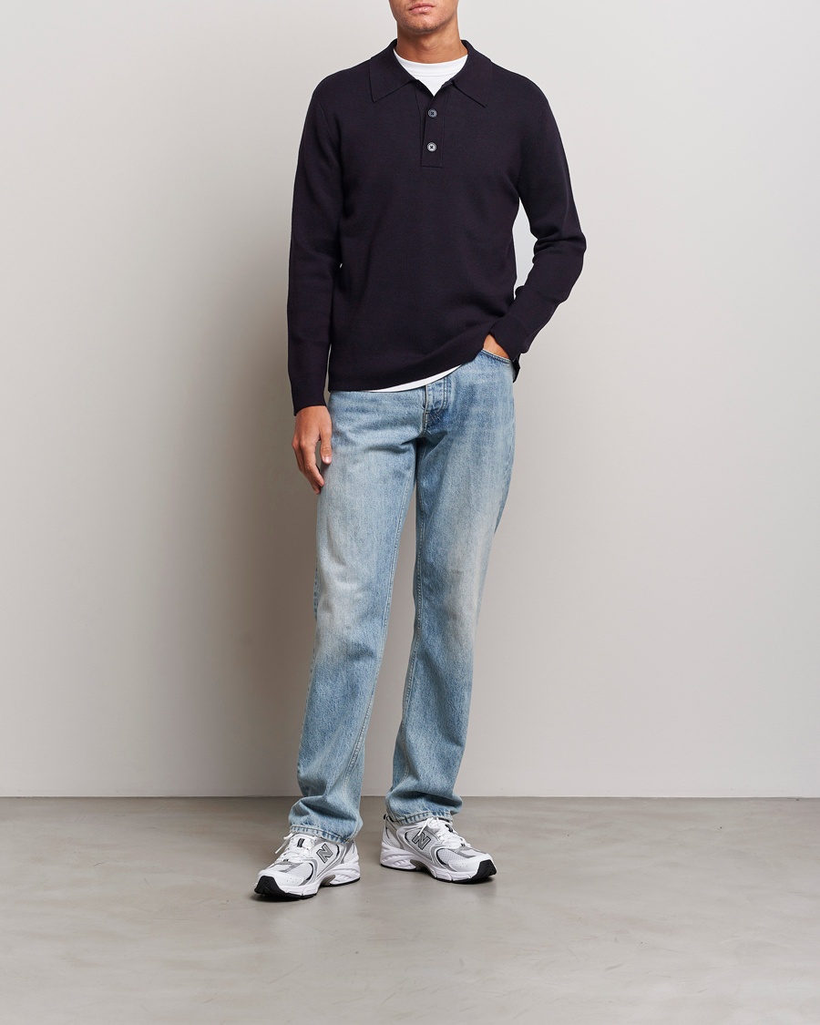 Herren | Pullover | NN07 | Harald Cotton/Modal Polo Navy Blue