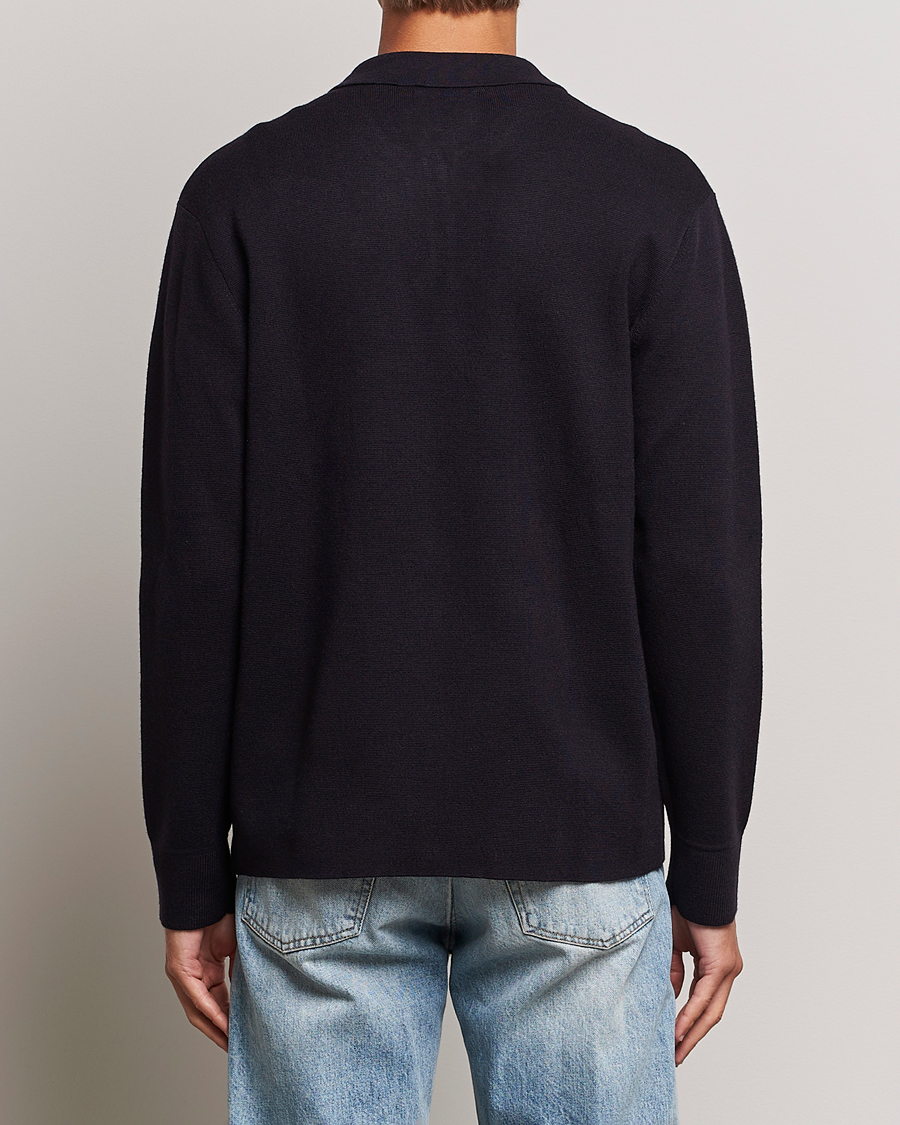 Herren | Pullover | NN07 | Harald Cotton/Modal Full Zip Navy Blue