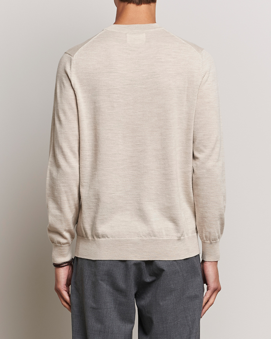 Herren | Pullover | NN07 | Ted Merino Crew Neck Pullover Light Khaki Melange