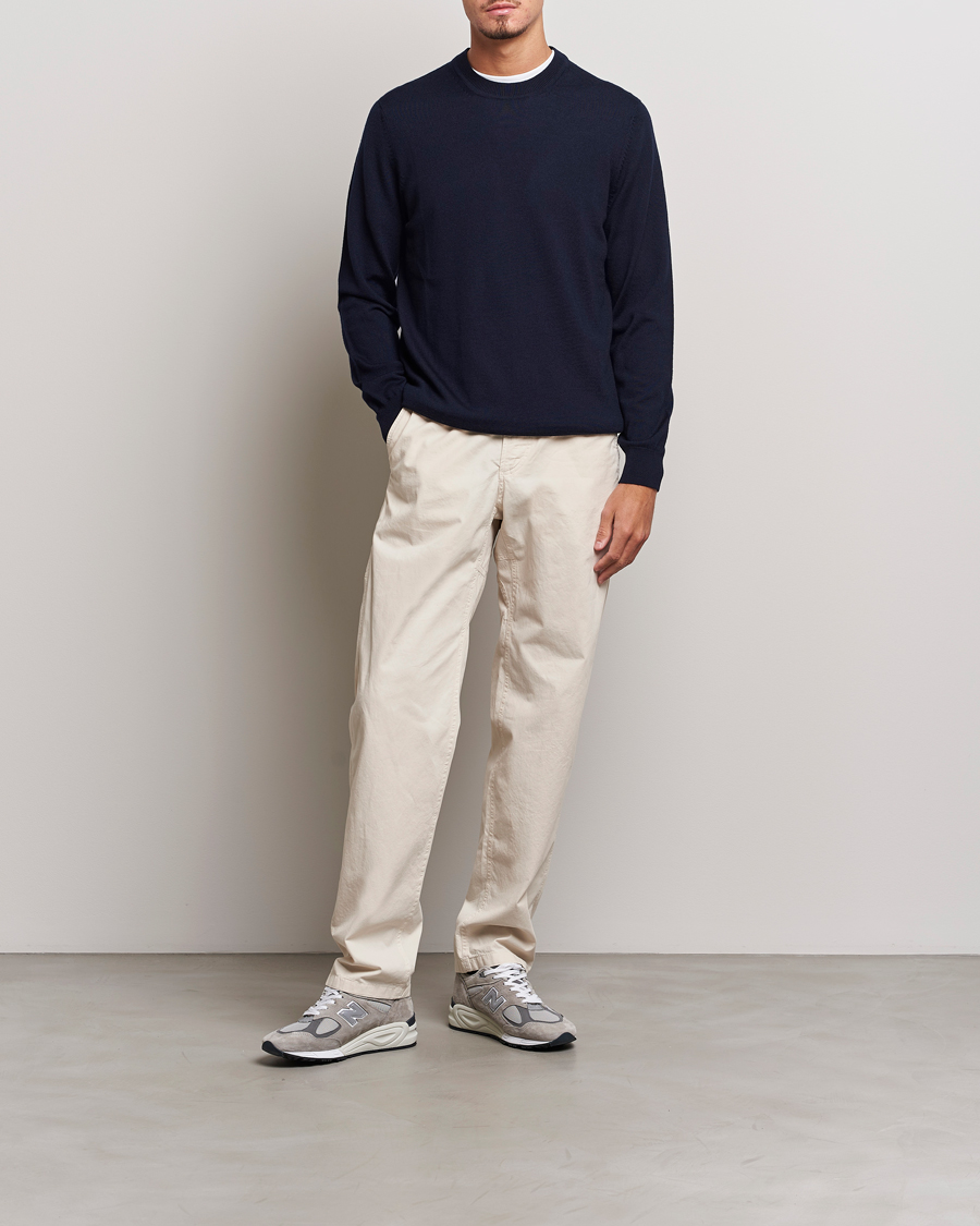 Herren | Pullover | NN07 | Ted Merino Crew Neck Pullover Navy Blue