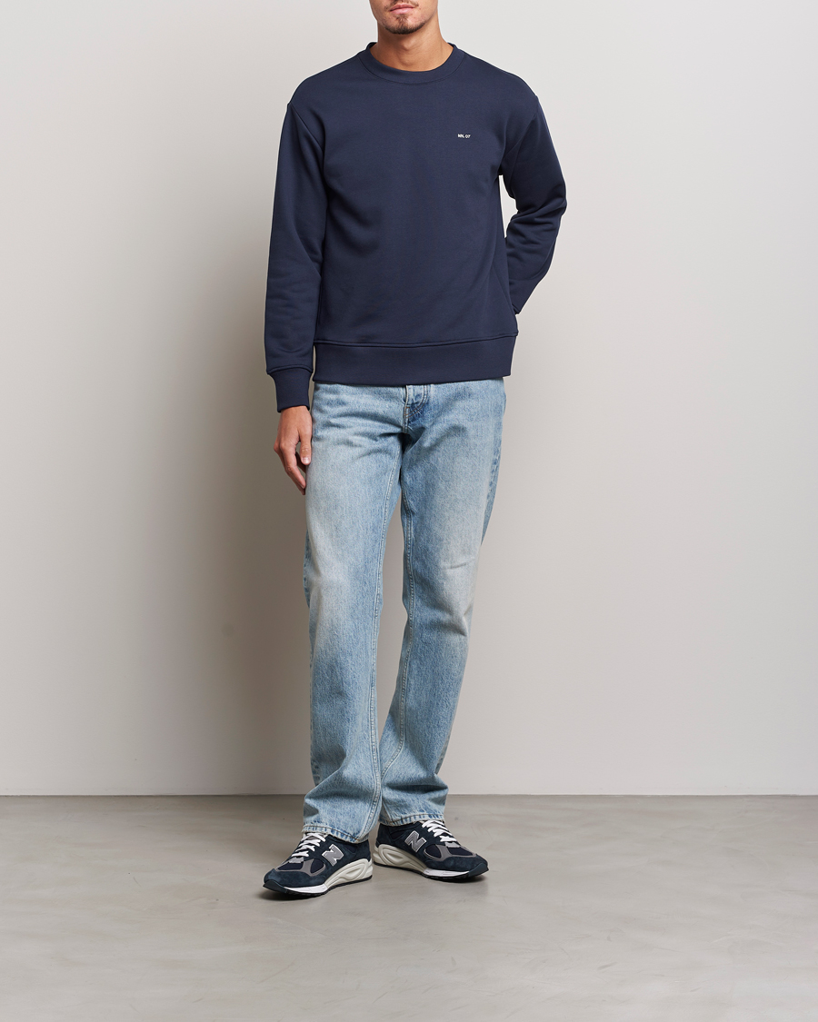 Herren | Pullover | NN07 | Briggs Logo Crew Neck Sweatshirt Navy Blue