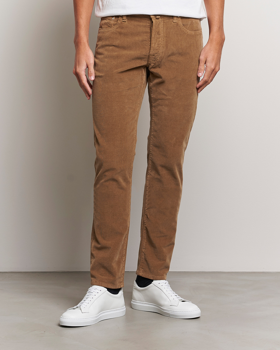 Herren |  | Jacob Cohën | Bard 5-Pocket Corduroy Trousers Beige
