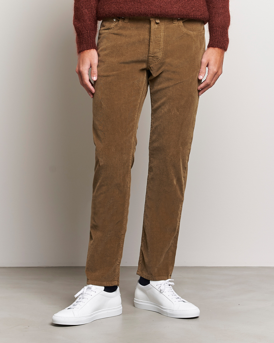 Herren |  | Jacob Cohën | Bard 5-Pocket Corduroy Trousers Olive