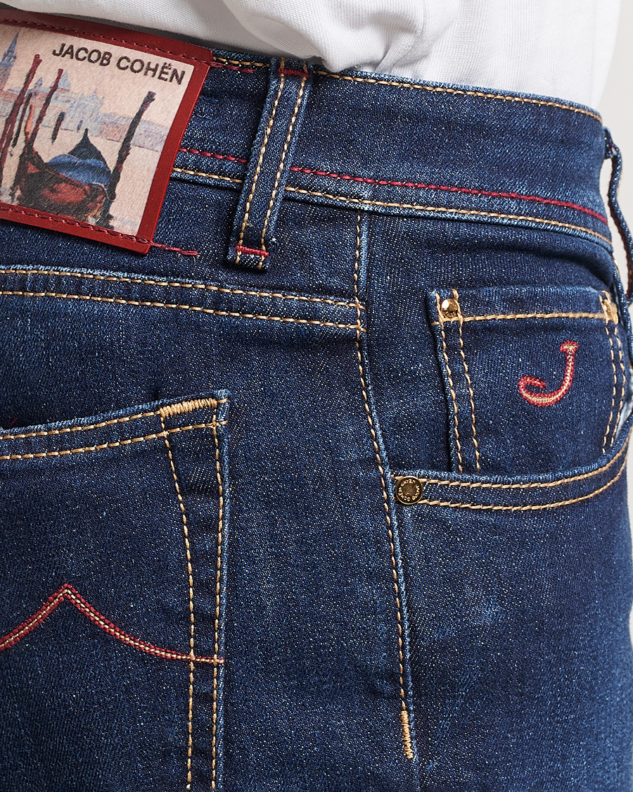 Herren | Jeans | Jacob Cohën | Nick Venice Slim Fit Stretch Jeans Dark Blue