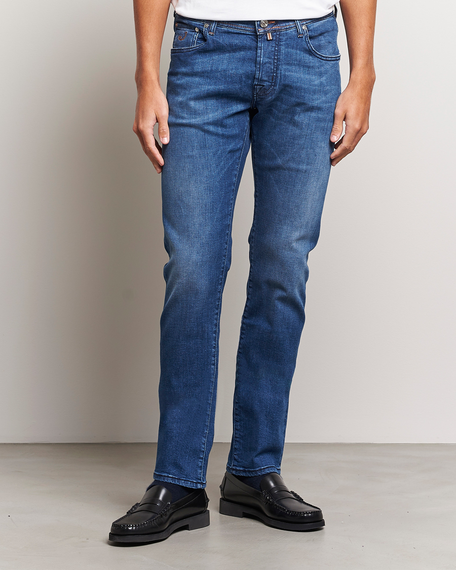 Herren | Jeans | Jacob Cohën | Nick Limited Edition Slim Fit Jeans Mid Blue