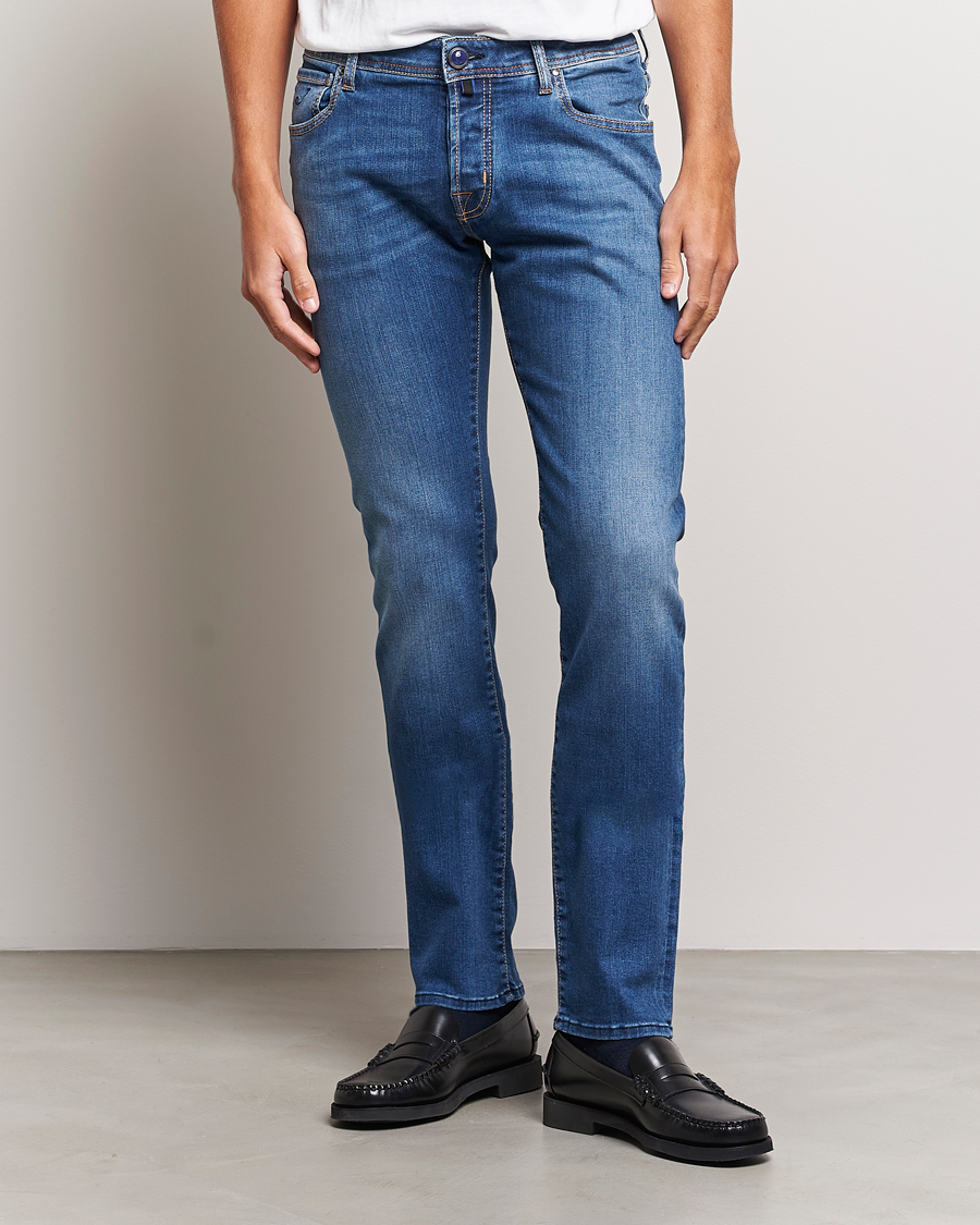 Herren | Jeans | Jacob Cohën | Nick Slim Fit Stretch Jeans Blue