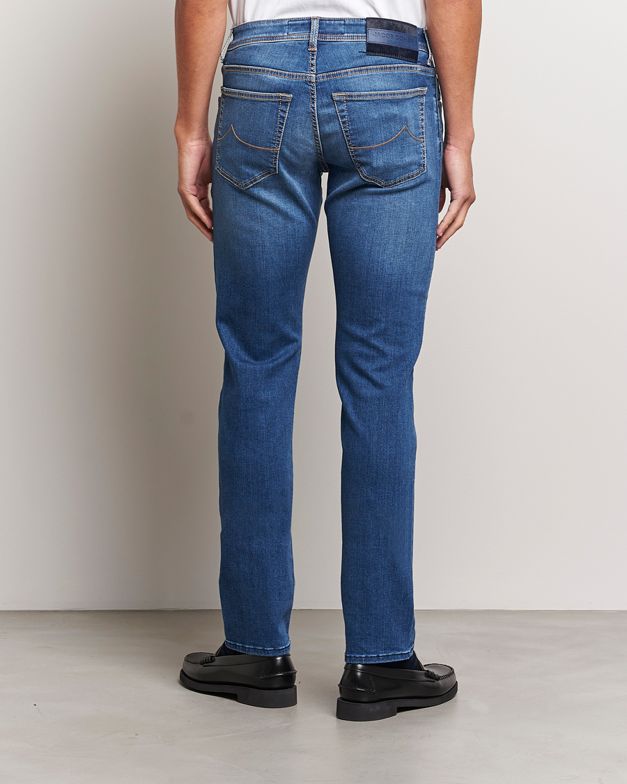 Herren | Jeans | Jacob Cohën | Nick Slim Fit Stretch Jeans Blue