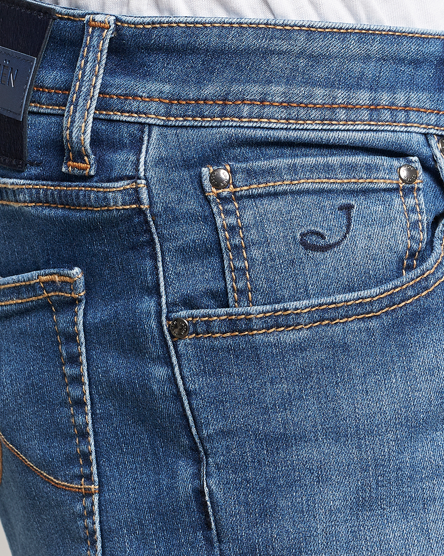Herren | Jeans | Jacob Cohën | Nick Slim Fit Stretch Jeans Blue