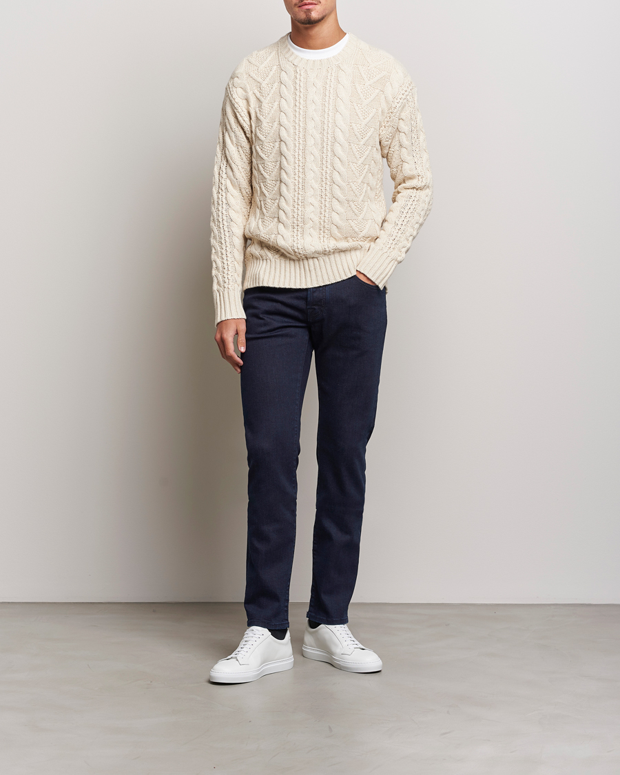 Herren | Jeans | Jacob Cohën | Nick Slim Fit Stretch Jeans Blue Black