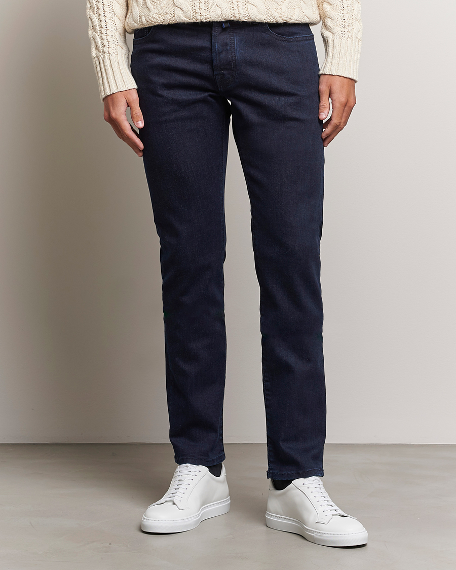 Herren | Jeans | Jacob Cohën | Nick Slim Fit Stretch Jeans Blue Black