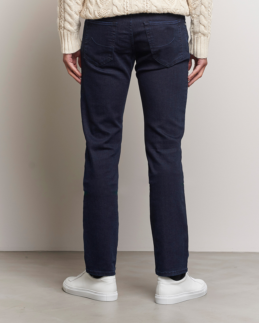 Herren | Jeans | Jacob Cohën | Nick Slim Fit Stretch Jeans Blue Black