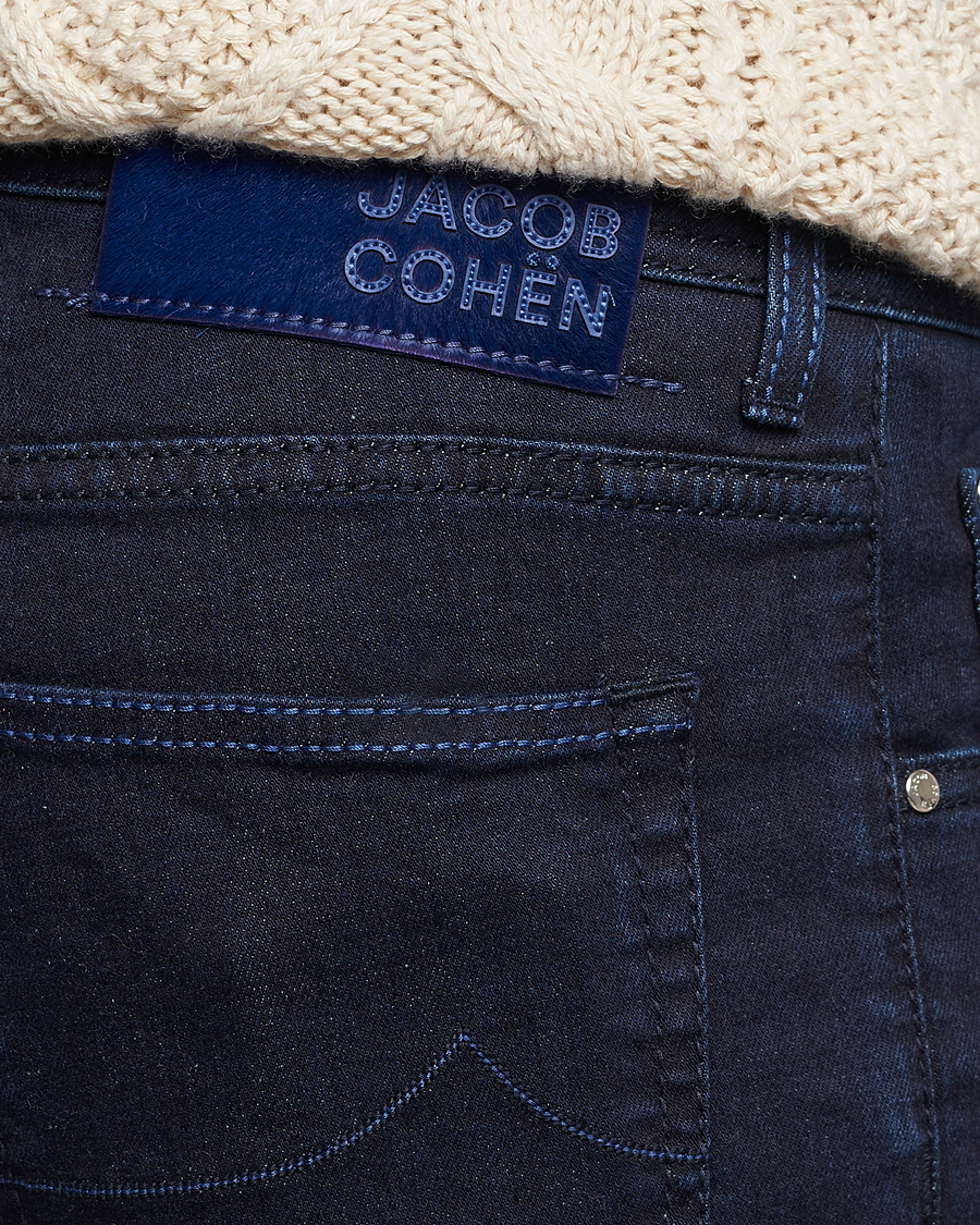 Herren | Jeans | Jacob Cohën | Nick Slim Fit Stretch Jeans Blue Black