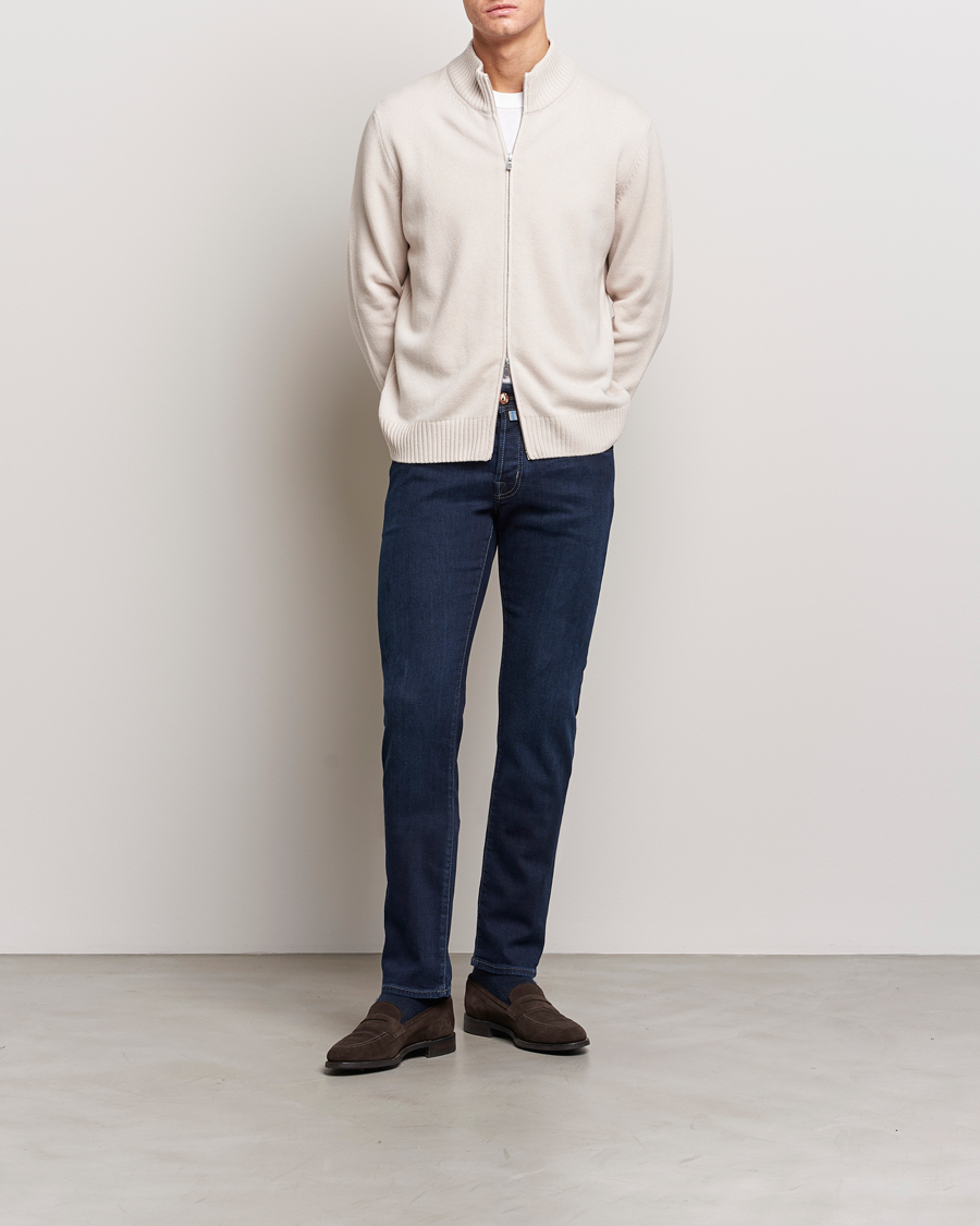 Herren | Jeans | Jacob Cohën | Nick Slim Fit Stretch Jeans Dark Blue