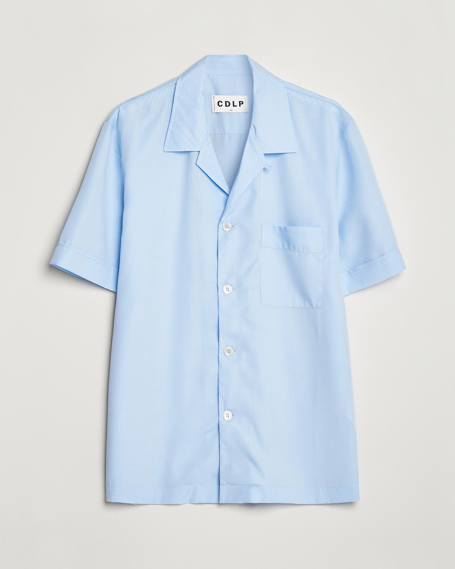 Herren | Pyjamas | CDLP | Short Sleeve Pyjama Shirt Sky Blue