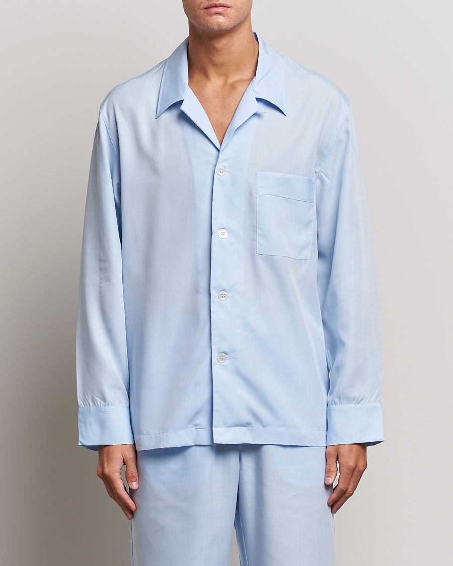 Herren | Pyjamas | CDLP | Long Sleeve Pyjama Shirt Sky Blue