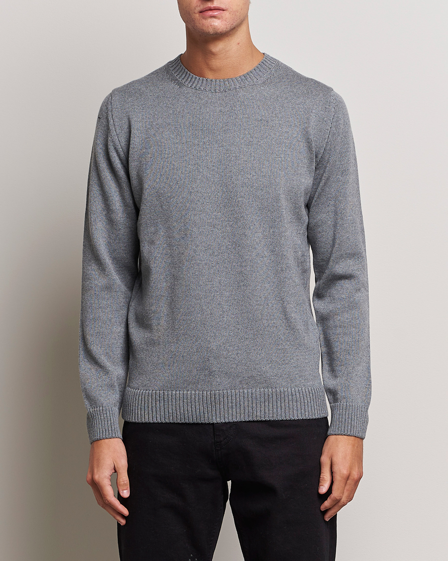 Herren |  | Stenströms | Chunky Merino Crew Neck Grey