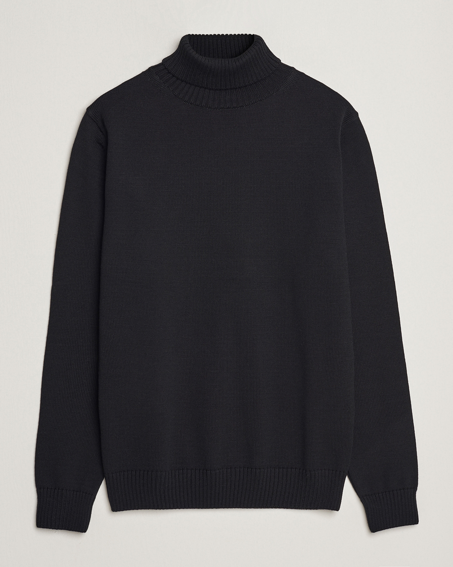 Herren | Pullover | Stenströms | Chunky Merino Rollneck Black