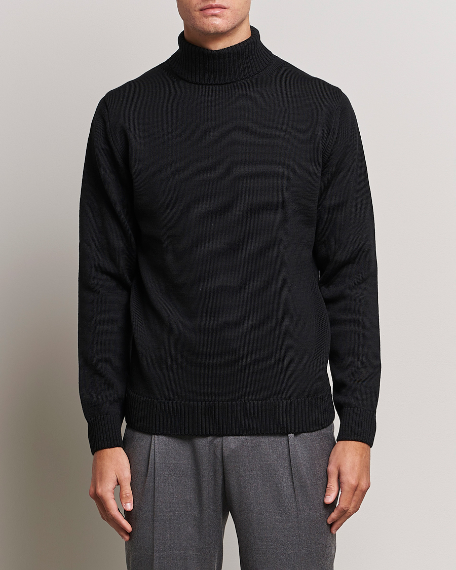 Herren | Pullover | Stenströms | Chunky Merino Rollneck Black