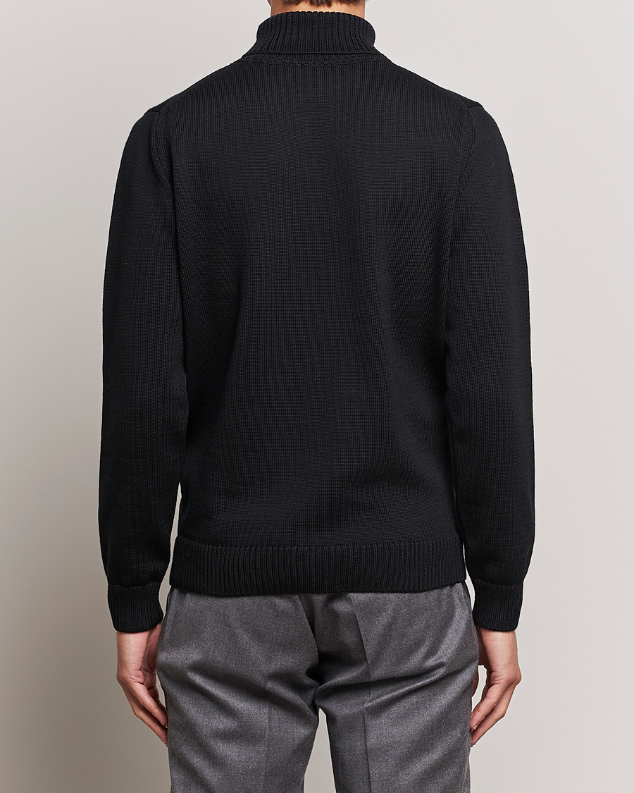 Herren | Pullover | Stenströms | Chunky Merino Rollneck Black