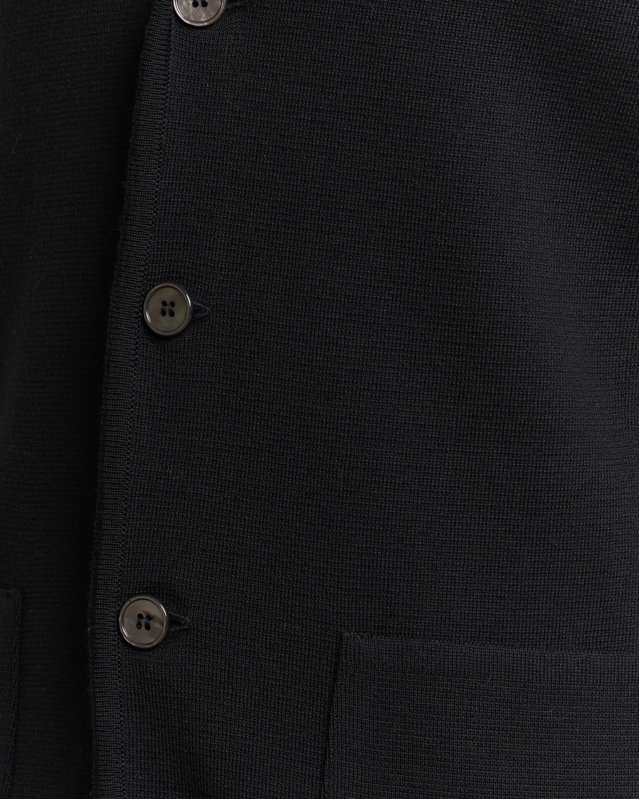 Herren | Sakkos | Stenströms | Milano Knitted Merino Blazer Black