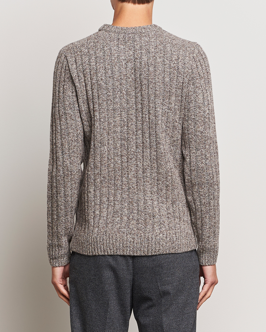 Herren | Pullover | Stenströms | Super Geelong Merino Crewneck Brown