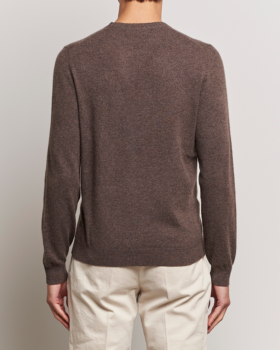 Herren | Pullover | Stenströms | Cashmere Crewneck Brown