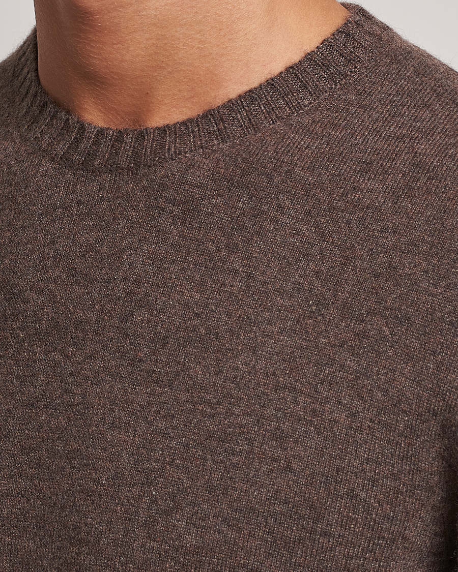Herren | Pullover | Stenströms | Cashmere Crewneck Brown