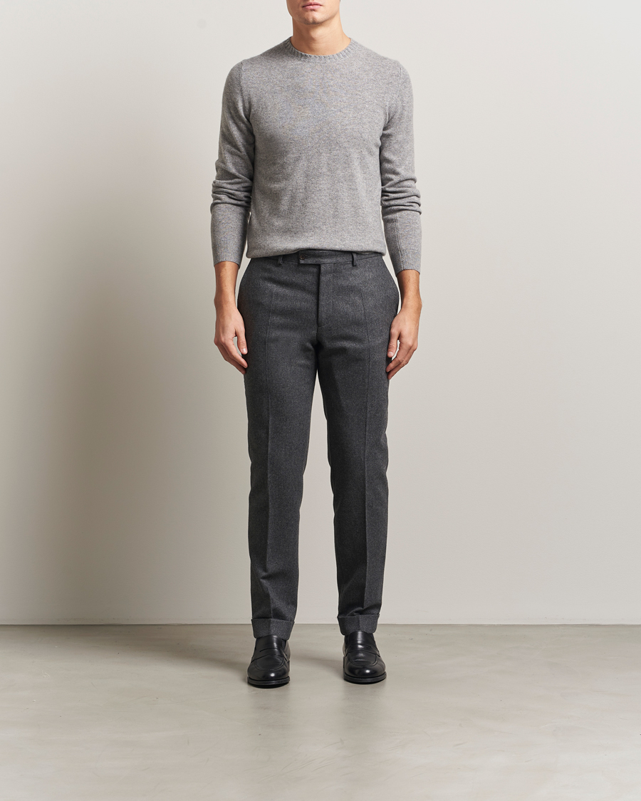 Herren | Pullover | Stenströms | Cashmere Crewneck Grey