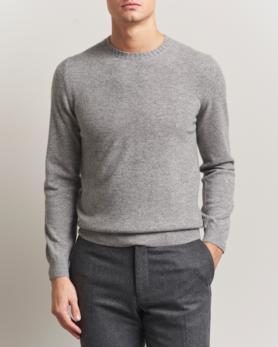 Herren | Pullover | Stenströms | Cashmere Crewneck Grey