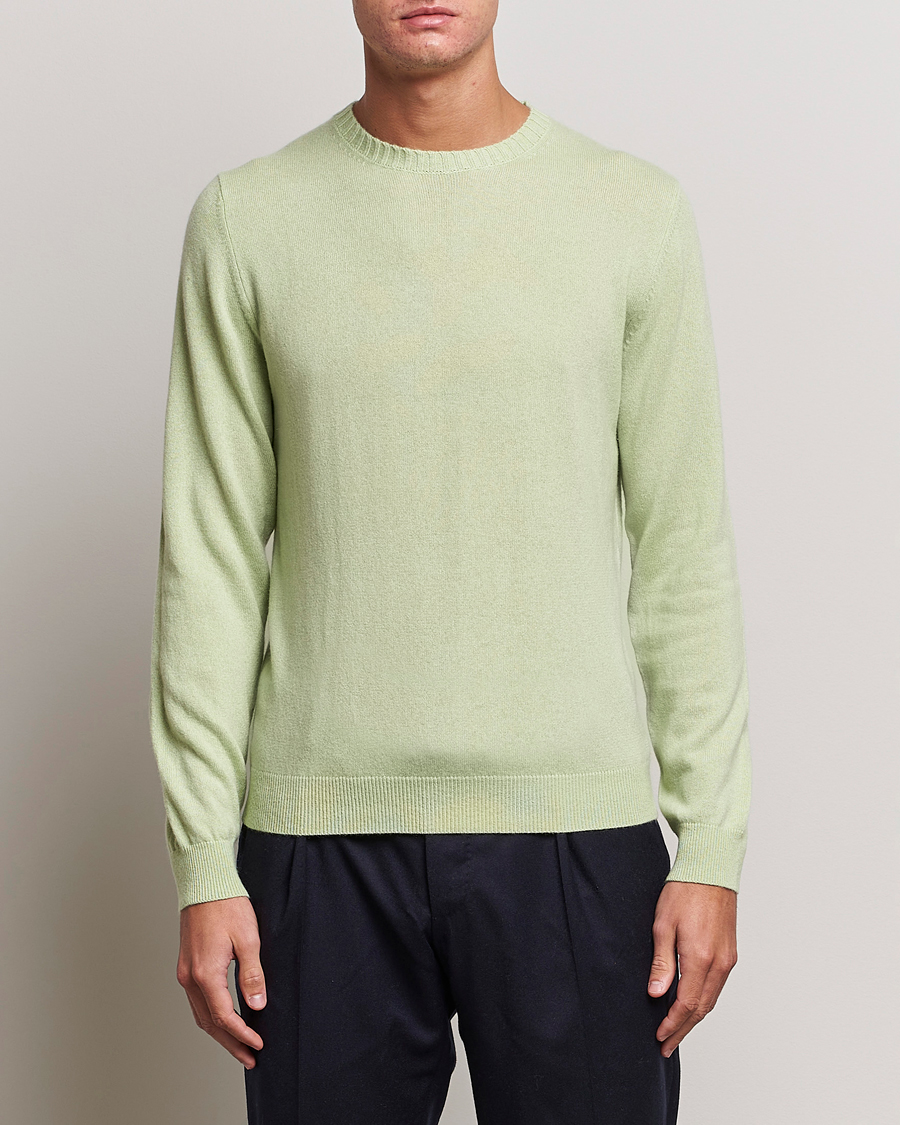 Herren |  | Stenströms | Cashmere Crewneck Soft Green