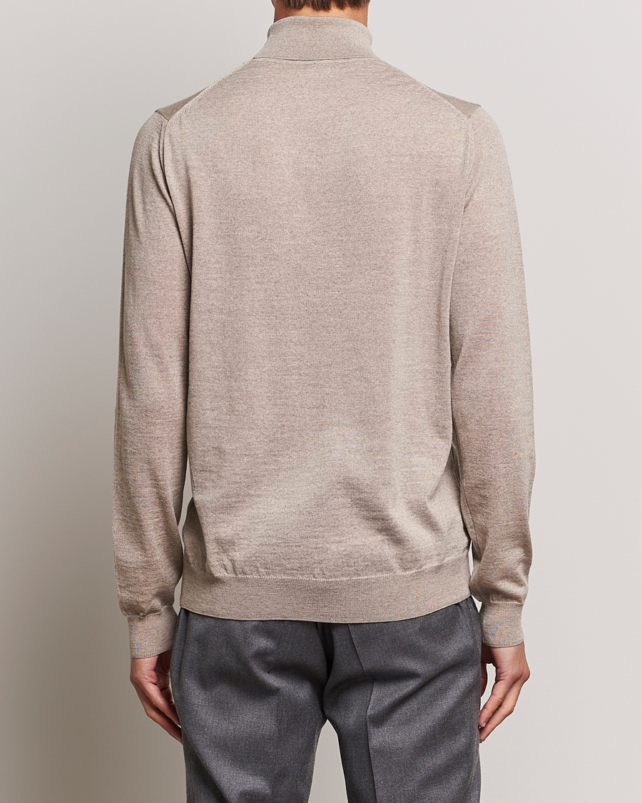 Herren | Pullover | Stenströms | Fine Merino Rollneck Beige