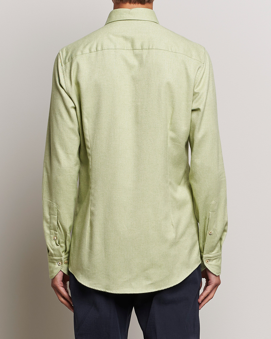 Herren | Hemden | Stenströms | Slimline Flannel Shirt Green
